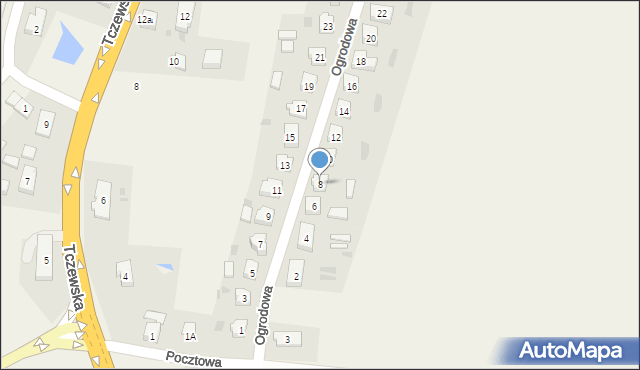 Rudno, Ogrodowa, 8, mapa Rudno