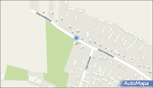 Rusinów, Ogrodowa, 9a, mapa Rusinów