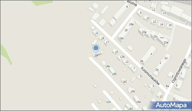 Rybnik, Ogrodowskiego Kazimierza, por., 16F, mapa Rybnika