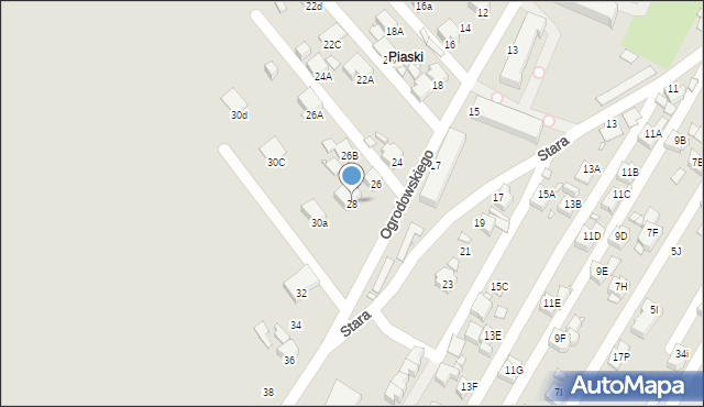 Rybnik, Ogrodowskiego Kazimierza, por., 28, mapa Rybnika