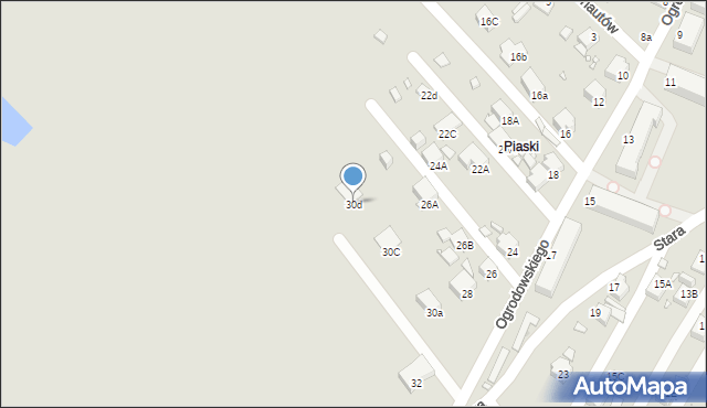 Rybnik, Ogrodowskiego Kazimierza, por., 30d, mapa Rybnika