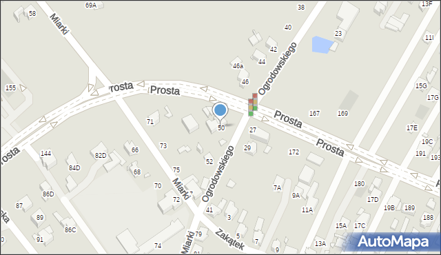Rybnik, Ogrodowskiego Kazimierza, por., 50, mapa Rybnika