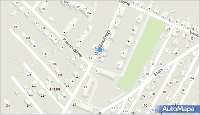 Rybnik, Ogrodowskiego Kazimierza, por., 9, mapa Rybnika