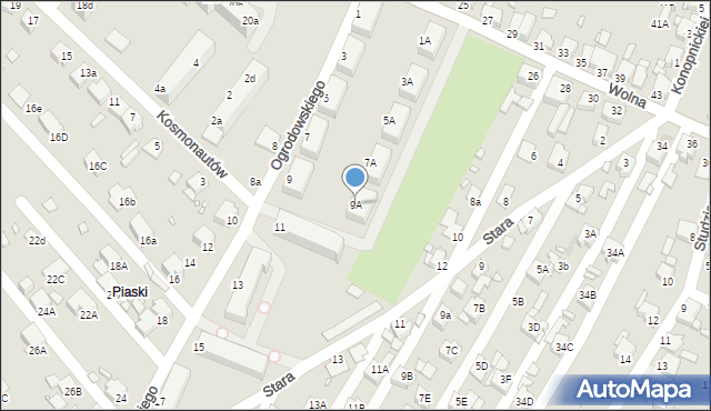 Rybnik, Ogrodowskiego Kazimierza, por., 9A, mapa Rybnika