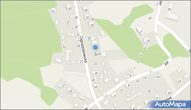 Ryczów, Ogrodzieniecka, 24, mapa Ryczów