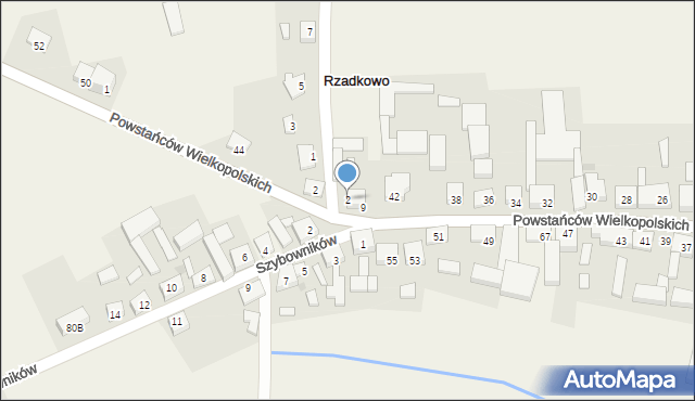 Rzadkowo, Ogrodowa, 2, mapa Rzadkowo