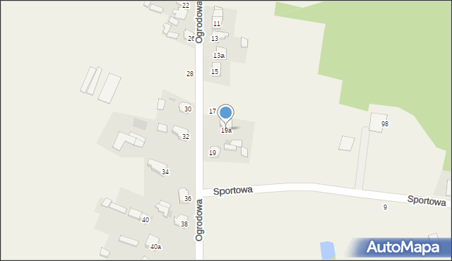 Rzerzęczyce, Ogrodowa, 19a, mapa Rzerzęczyce