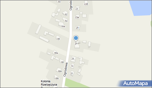 Rzerzęczyce, Ogrodowa, 27, mapa Rzerzęczyce