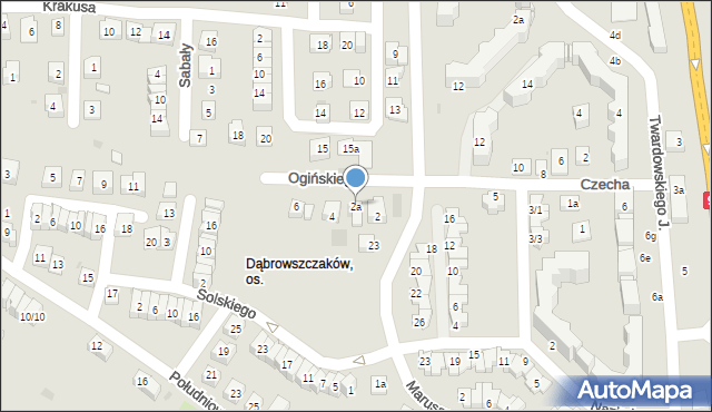 Rzeszów, Ogińskiego Michała Kleofasa, 2a, mapa Rzeszów