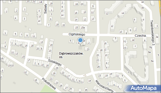 Rzeszów, Ogińskiego Michała Kleofasa, 4a, mapa Rzeszów