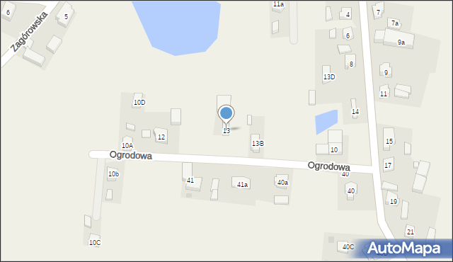 Rzgów, Ogrodowa, 13, mapa Rzgów