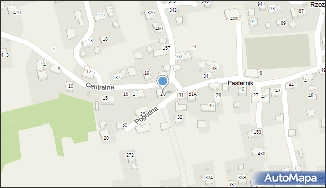 Rzozów, Ogrody, 28, mapa Rzozów