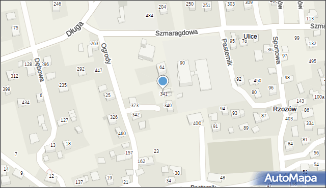 Rzozów, Ogrody, 9, mapa Rzozów