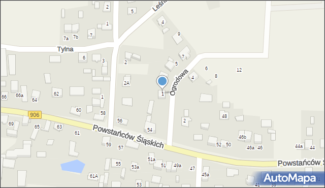 Sadów, Ogrodowa, 1, mapa Sadów