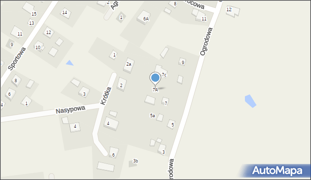 Sicienko, Ogrodowa, 7A, mapa Sicienko