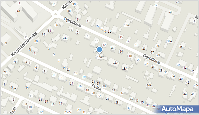 Siedlce, Ogrodowa, 12A, mapa Siedlce