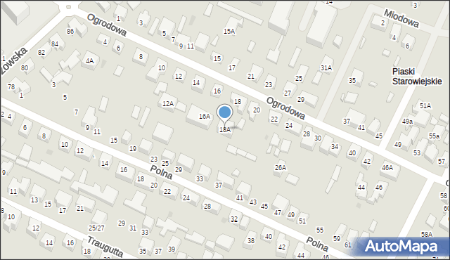 Siedlce, Ogrodowa, 18A, mapa Siedlce