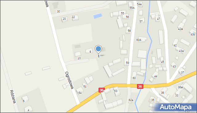 Siedlce, Ogrodowa, 6, mapa Siedlce