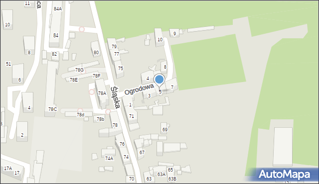 Siemianowice Śląskie, Ogrodowa, 5, mapa Siemianowice Śląskie