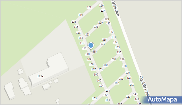 Sieradz, Ogródki Działkowe, 215, mapa Sieradz