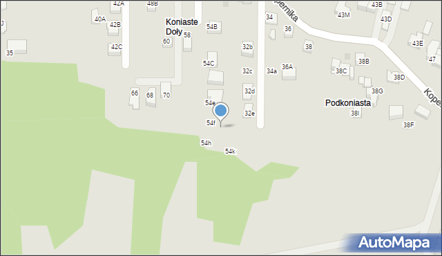 Skawina, Ogrody, 54g, mapa Skawina