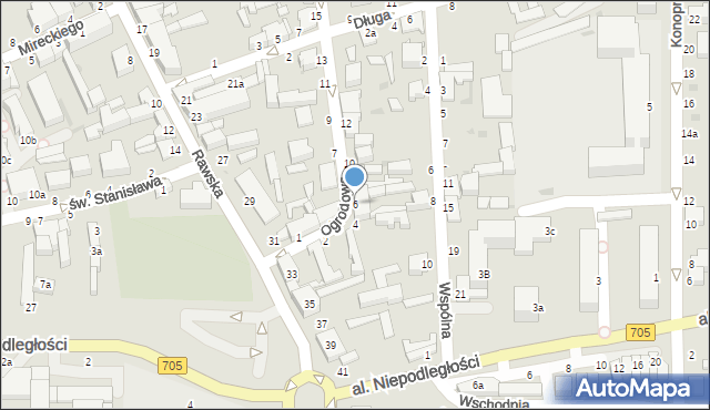 Skierniewice, Ogrodowa, 6, mapa Skierniewic