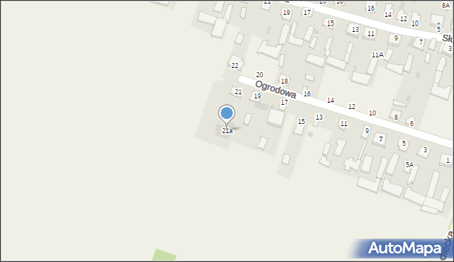 Skórzec, Ogrodowa, 21a, mapa Skórzec
