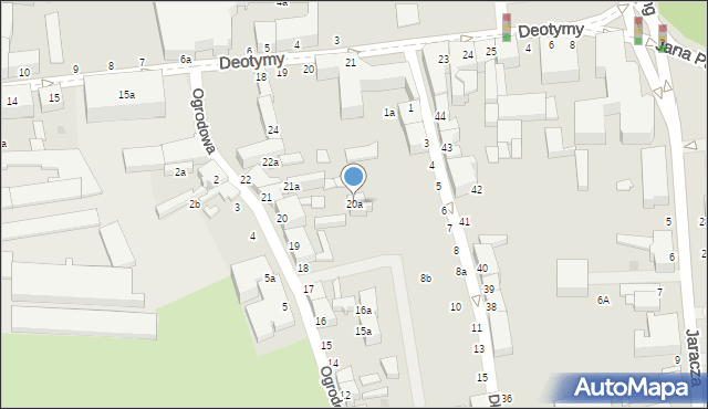 Słupsk, Ogrodowa, 20a, mapa Słupska