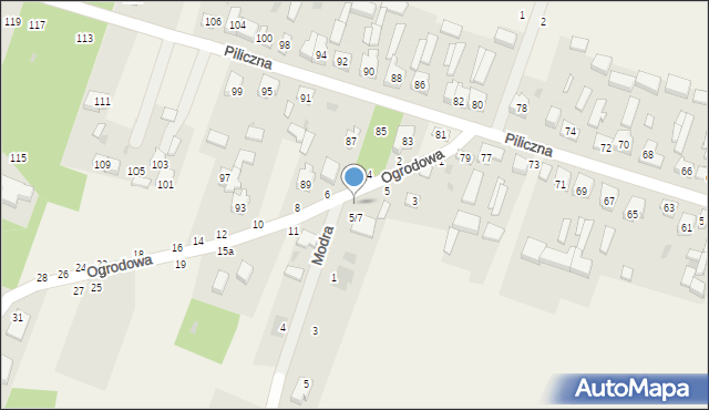 Smardzewice, Ogrodowa, 7, mapa Smardzewice