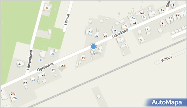 Smolec, Ogrodowa, 13, mapa Smolec