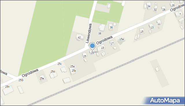 Smolec, Ogrodowa, 23, mapa Smolec