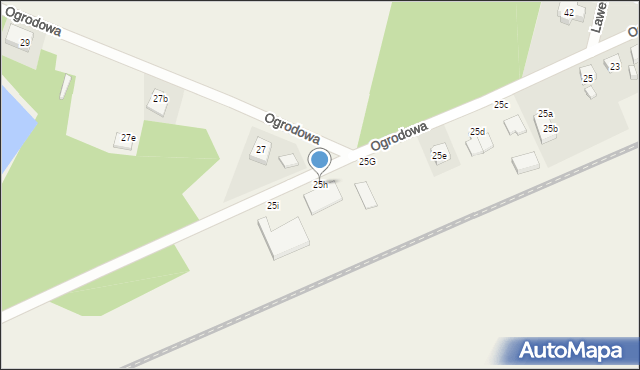 Smolec, Ogrodowa, 25h, mapa Smolec