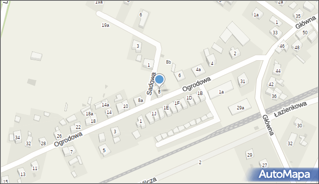 Smolec, Ogrodowa, 8, mapa Smolec