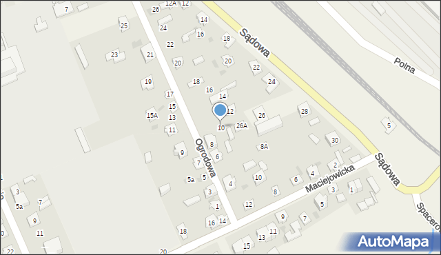 Sobolew, Ogrodowa, 10, mapa Sobolew