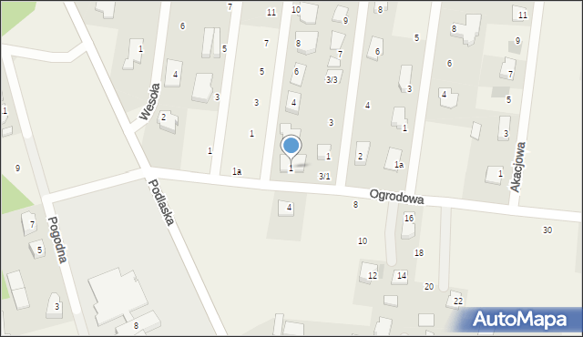 Sobolewo, Ogrodowa, 1, mapa Sobolewo