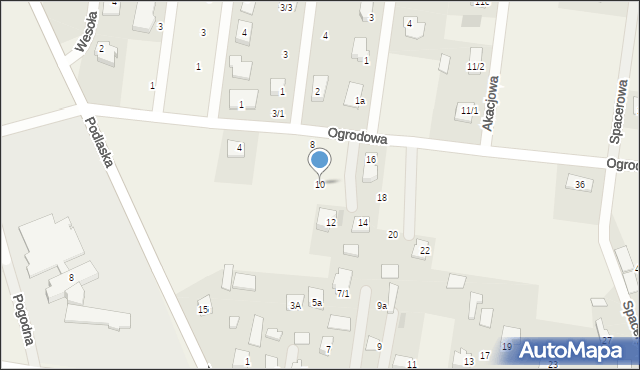 Sobolewo, Ogrodowa, 10, mapa Sobolewo