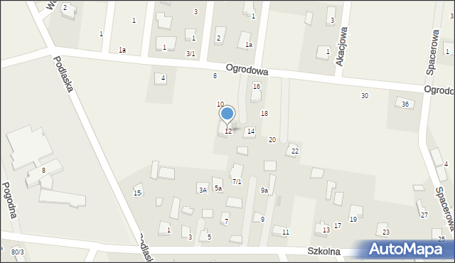 Sobolewo, Ogrodowa, 12, mapa Sobolewo