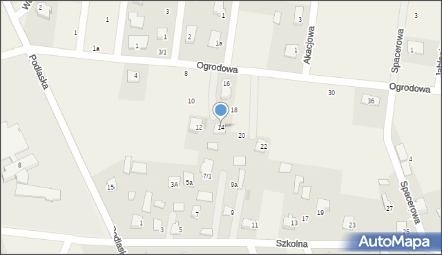 Sobolewo, Ogrodowa, 14, mapa Sobolewo