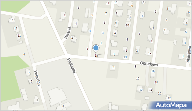 Sobolewo, Ogrodowa, 1a, mapa Sobolewo