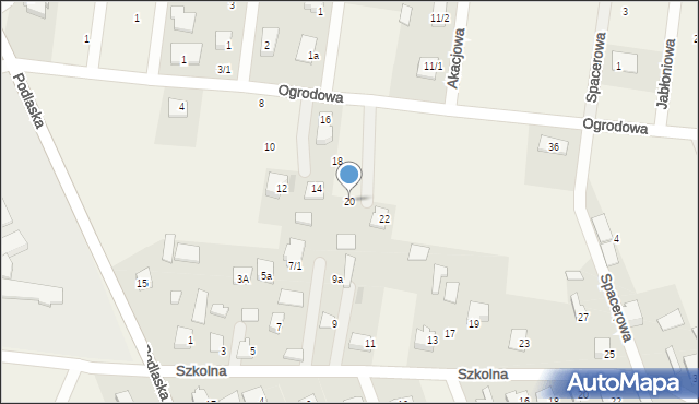 Sobolewo, Ogrodowa, 20, mapa Sobolewo