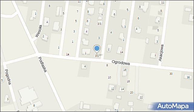 Sobolewo, Ogrodowa, 3/1, mapa Sobolewo