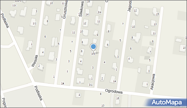 Sobolewo, Ogrodowa, 3/3, mapa Sobolewo