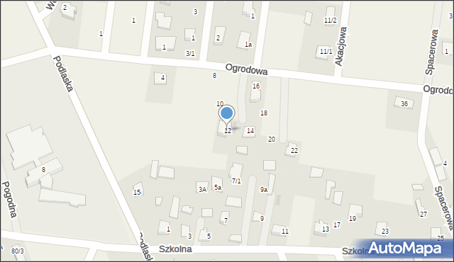 Sobolewo, Ogrodowa, 12, mapa Sobolewo