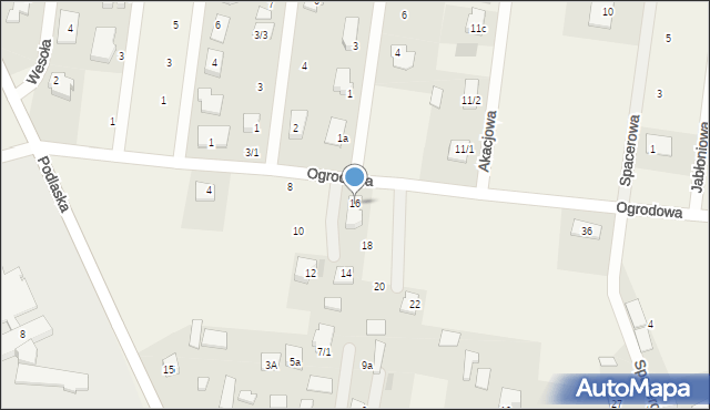 Sobolewo, Ogrodowa, 16, mapa Sobolewo
