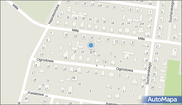 Sochocin, Ogrodowa, 12, mapa Sochocin