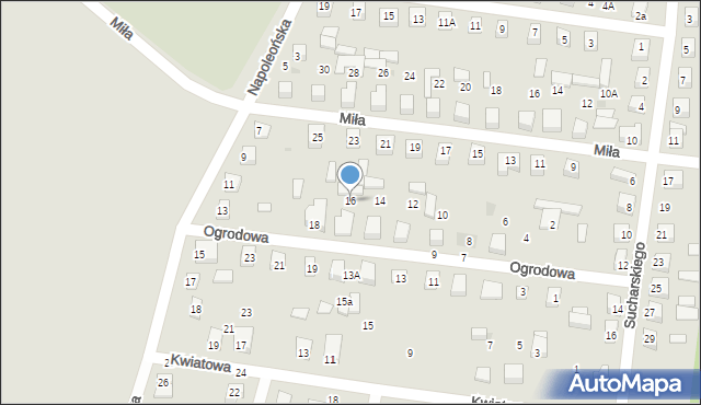 Sochocin, Ogrodowa, 16, mapa Sochocin