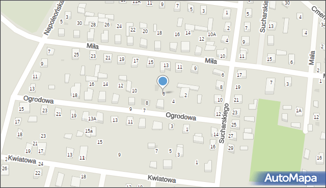 Sochocin, Ogrodowa, 6, mapa Sochocin