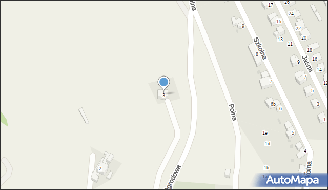 Srebrna Góra, Ogrodowa, 3, mapa Srebrna Góra