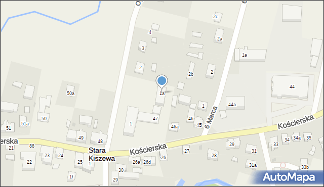 Stara Kiszewa, Ogrodowa, 1a, mapa Stara Kiszewa