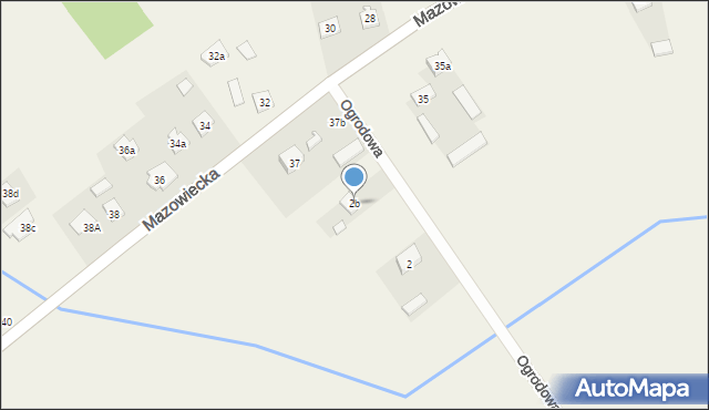Stara Niedziałka, Ogrodowa, 2b, mapa Stara Niedziałka